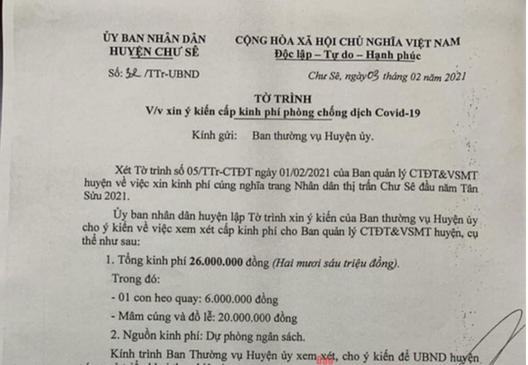 Đề[-]nghị[-]cấp[-]kinh[-]phí[-]phòng[-]chống[-]Covid-19[-]nhưng[-]nội[-]dung[-]lại...[-]mua[-]heo[-]quay